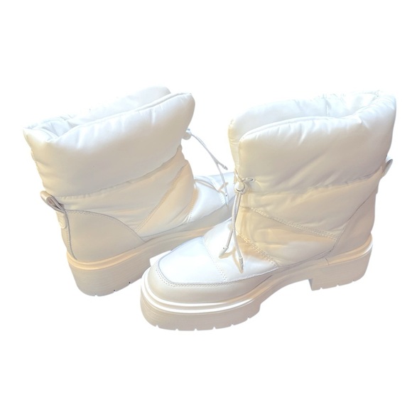 Sam Edelman Boots Lakyn White Quilted Ankle Booties Size 9 - Picture 4 of 8